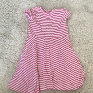 Primary Stripe Pink Dress 4-5